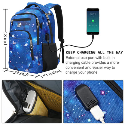SecureSlim Laptop Backpack with USB & Water Resistance