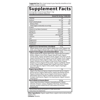 GreenVitality Superfood Powder - Juiced Greens Blend