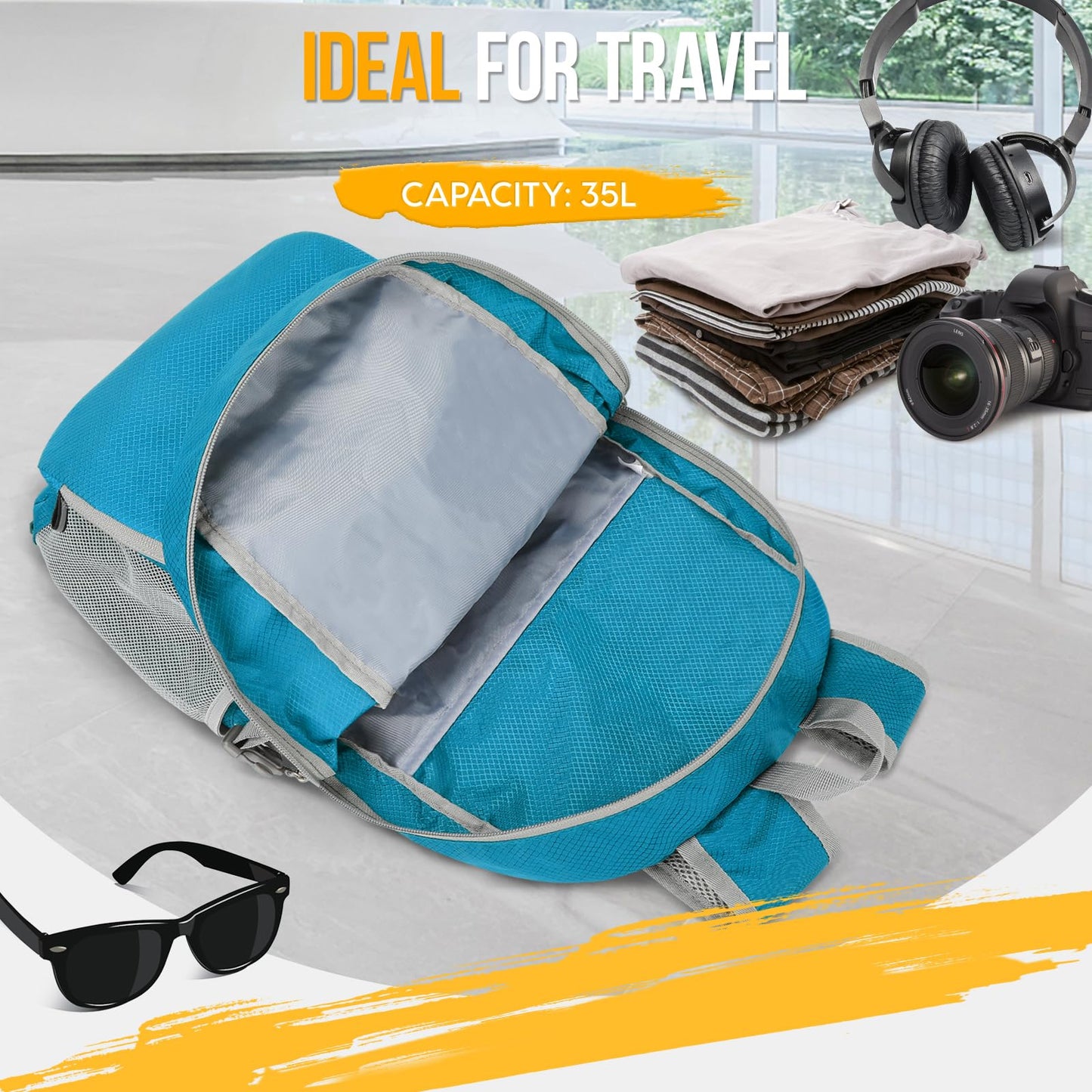 ZOMAKE 35L Compact Waterproof Hiking Backpack