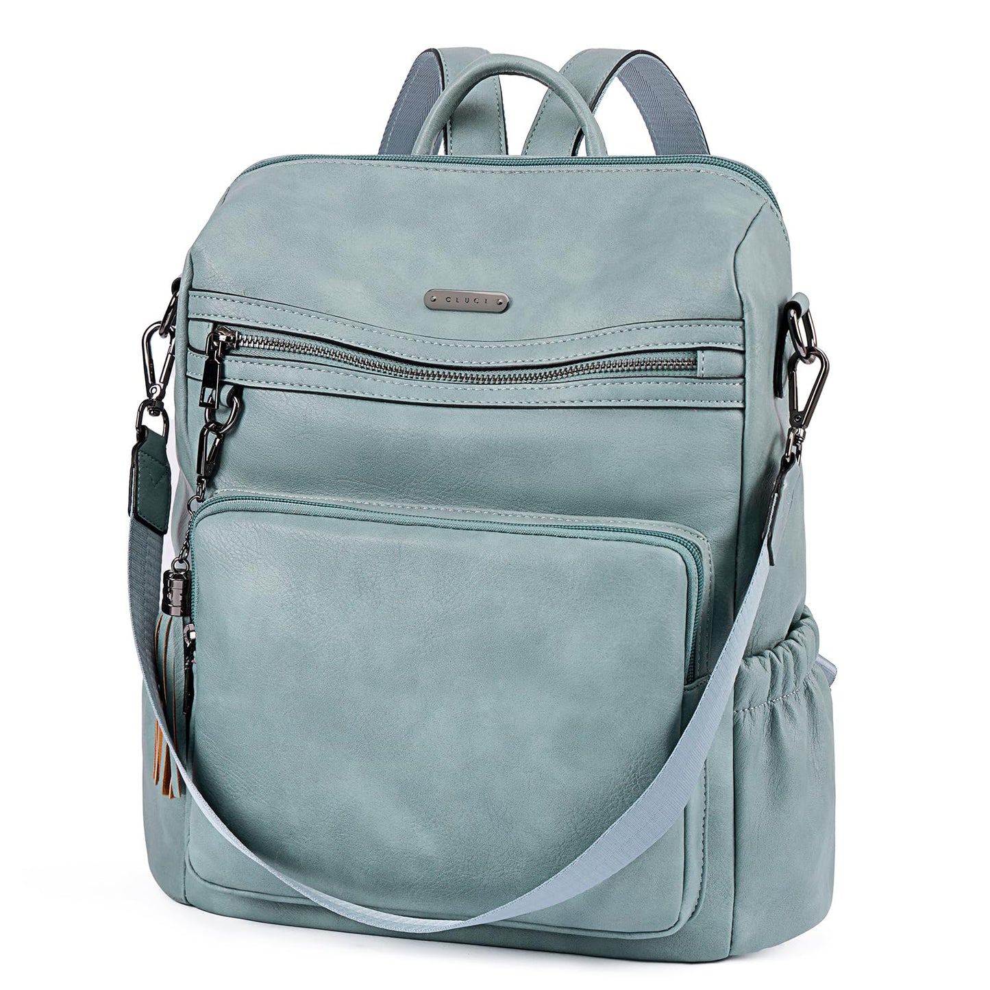 DUO-TONE Luxe Women's Leather Travel Backpack