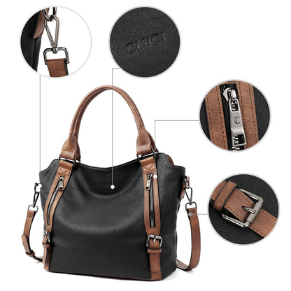 CLUCI Eco Luxe Vegan Leather Tote Bag