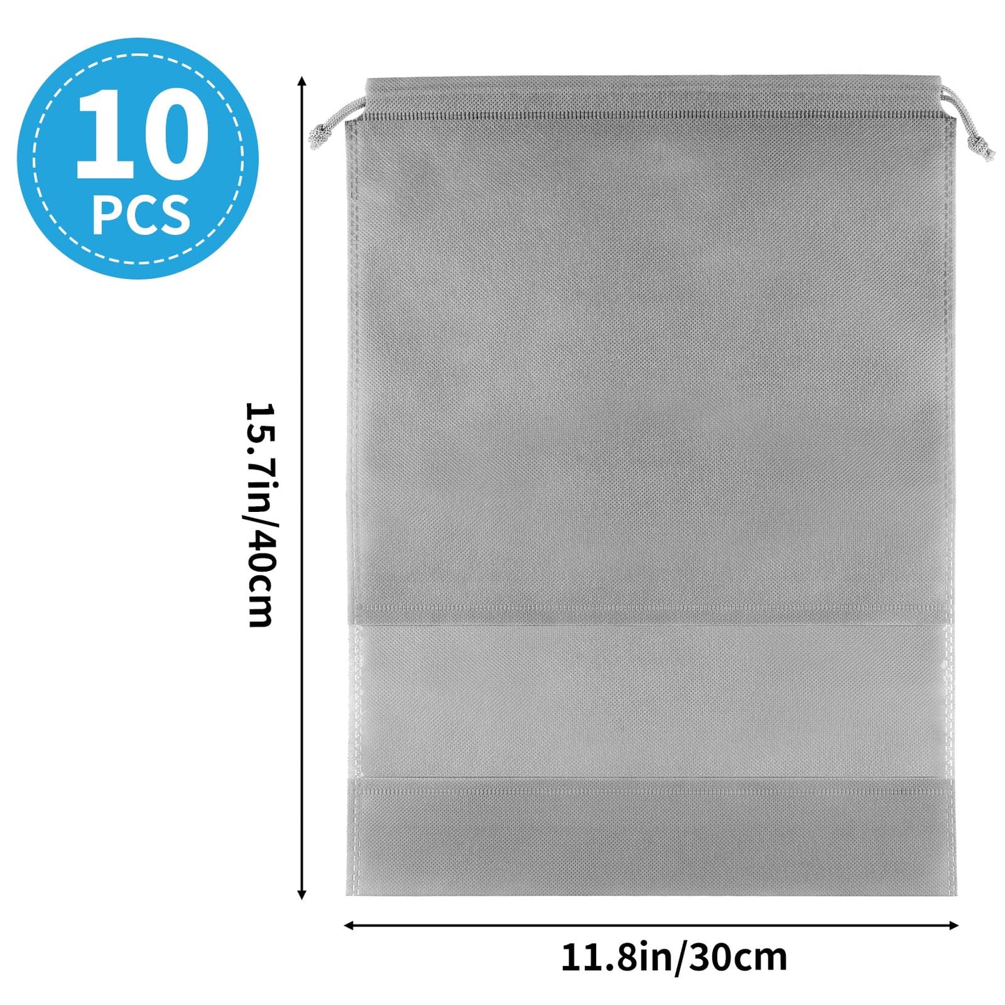 Travel Clear Shoe Bags - 5 Pack Waterproof Storage