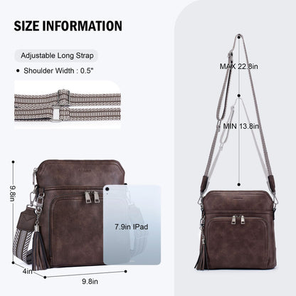 Tassel Charm Crossbody Bag for Women