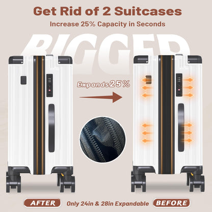 JetGlide 3pc Spinner: Expandable Hardshell Luggage