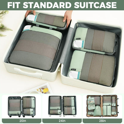 BAGAIL Expandable Travel Compression Cubes Set