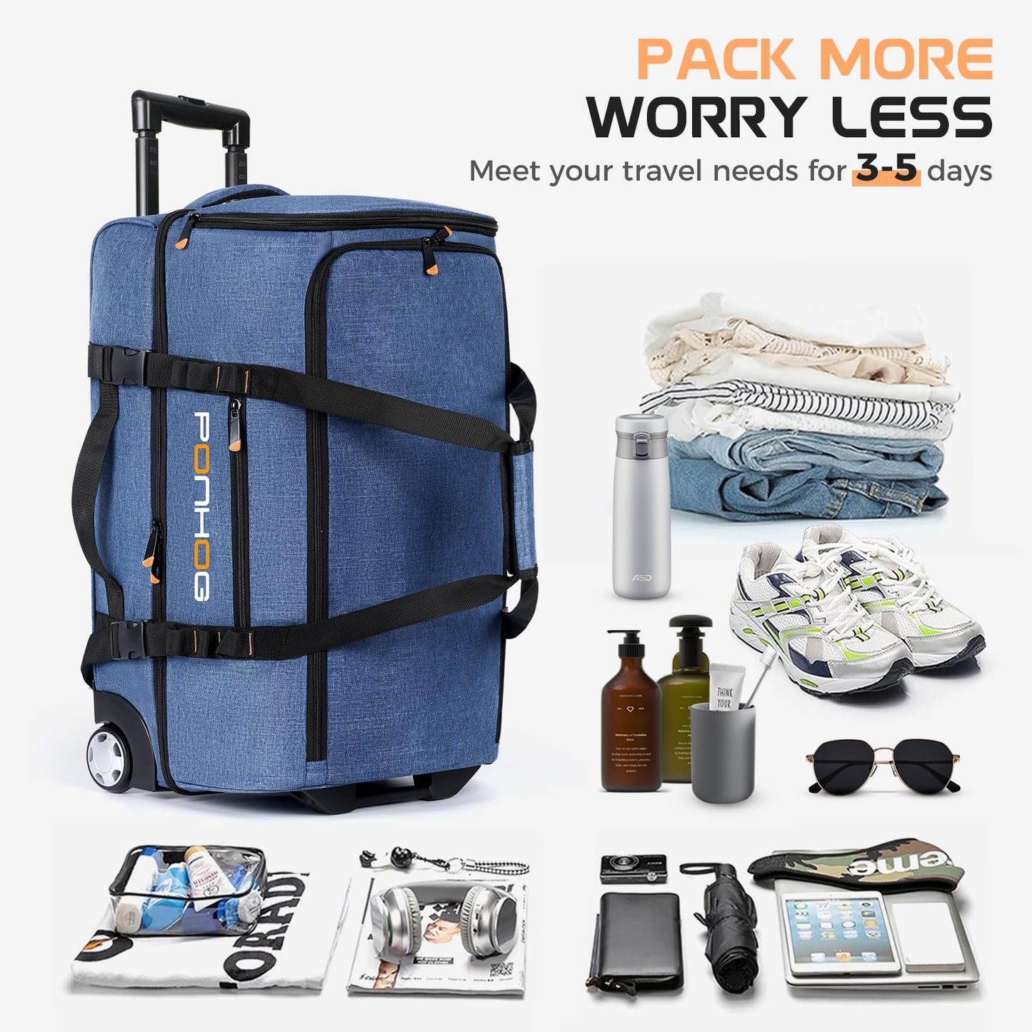 TravelWheels Duffel: Large Waterproof Wheeled Bag