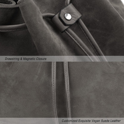 AFKOMST Chic Leather Bucket & Crossbody Bag Set