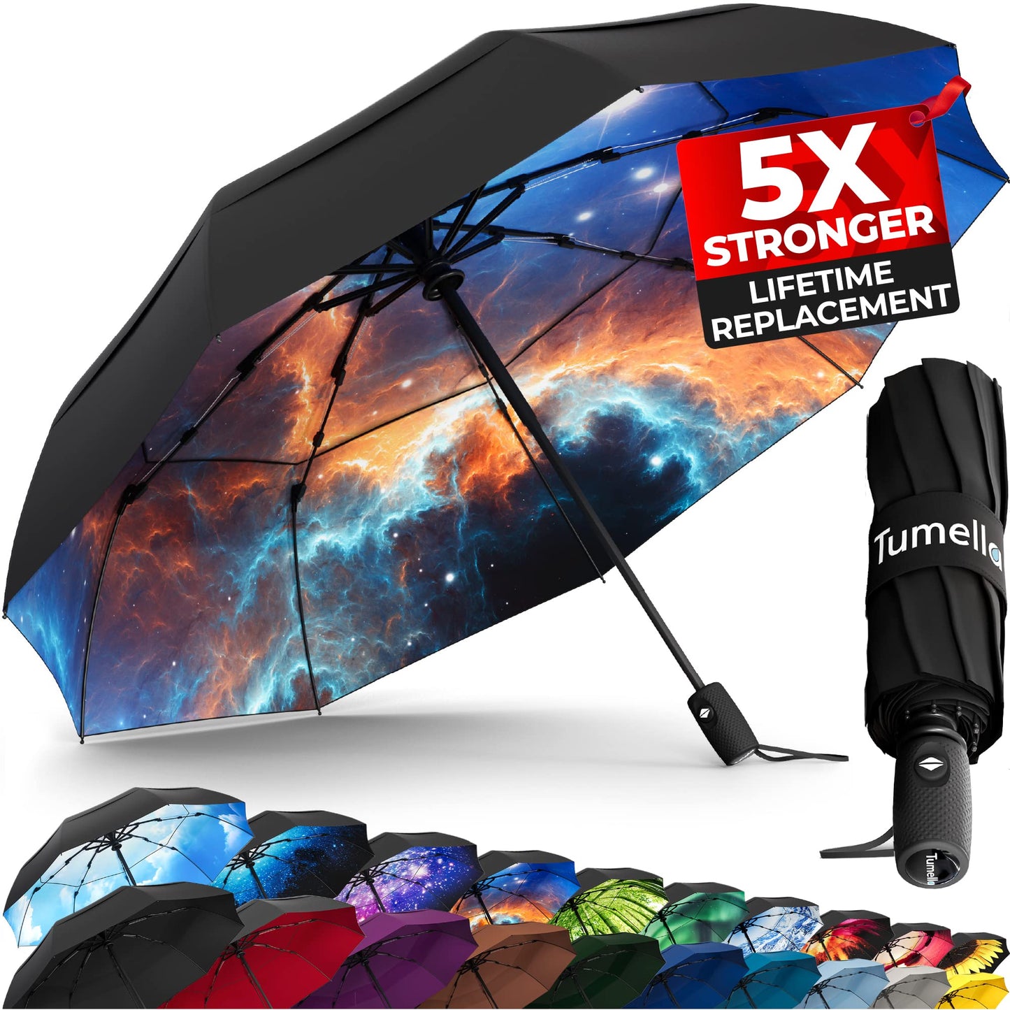 TUMELLA Elite Windproof Travel Umbrella