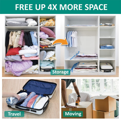 CozyVac Travel Bags with Pump - 6 Pack Space Savers