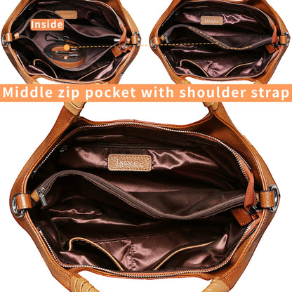 Iswee Luxe Leather Women's Medium Shoulder Tote