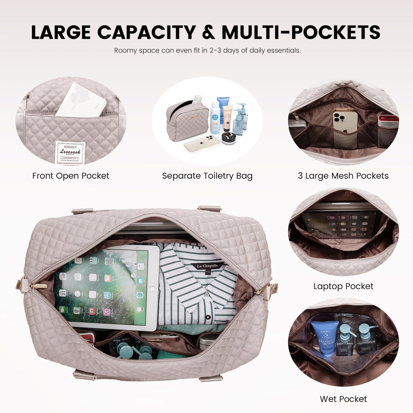 LOVEVOOK All-in-One Duffle: Travel & Gym Ready