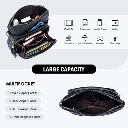 Tassel Charm Crossbody Bag for Women