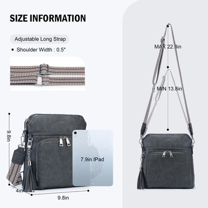 Tassel Charm Crossbody Bag for Women