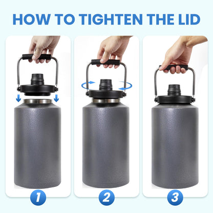 HydraGuard 128oz: Dual-Vacuum Stainless Water Jug