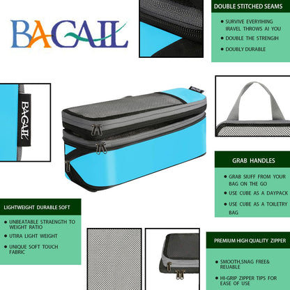 BAGAIL Expandable Travel Compression Cubes Set