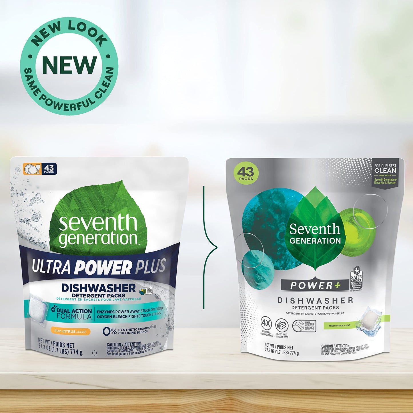 SeventhGen Citrus Sparkle Dishwasher Tabs Duo Pack