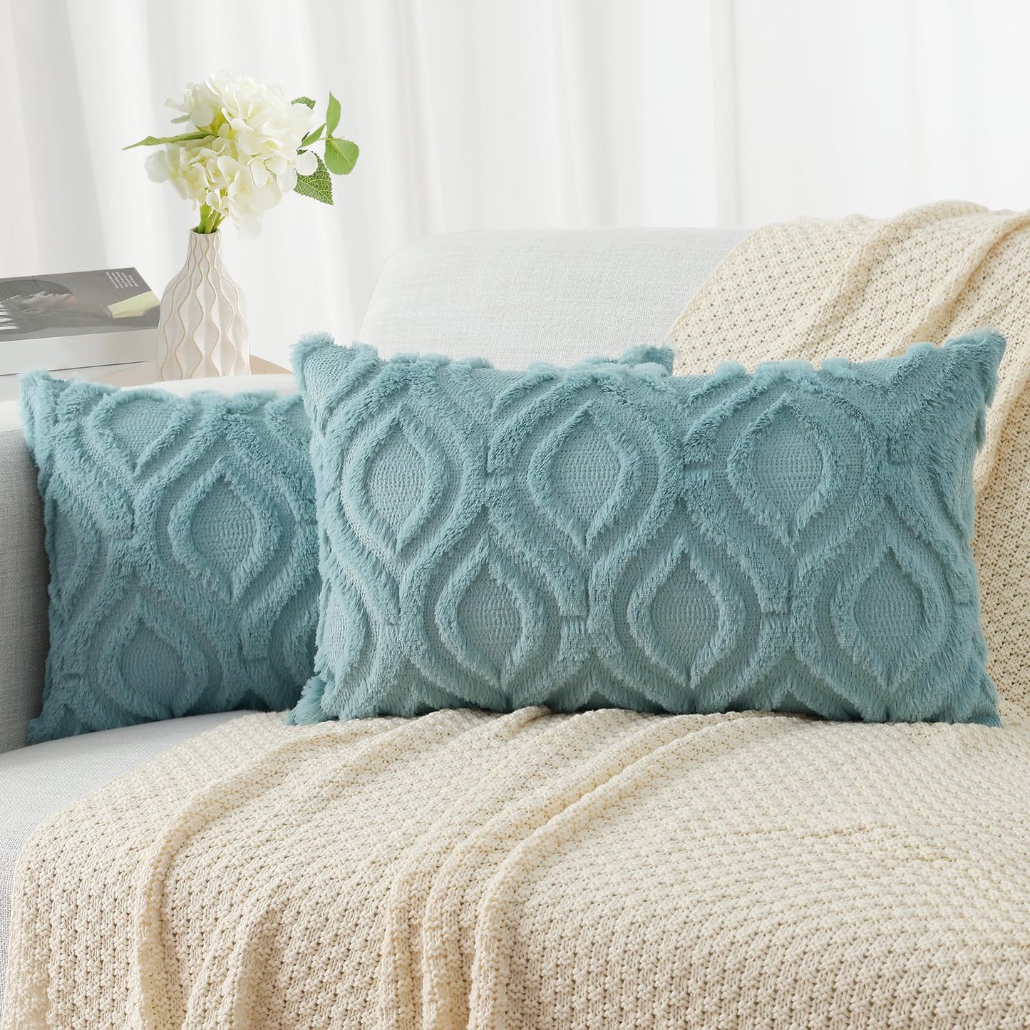 Farmhouse Faux Wool Pillow Covers