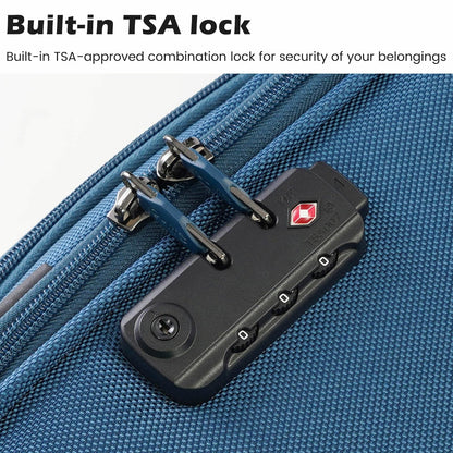 Coolife 4-Piece Softshell Spinner Luggage Set