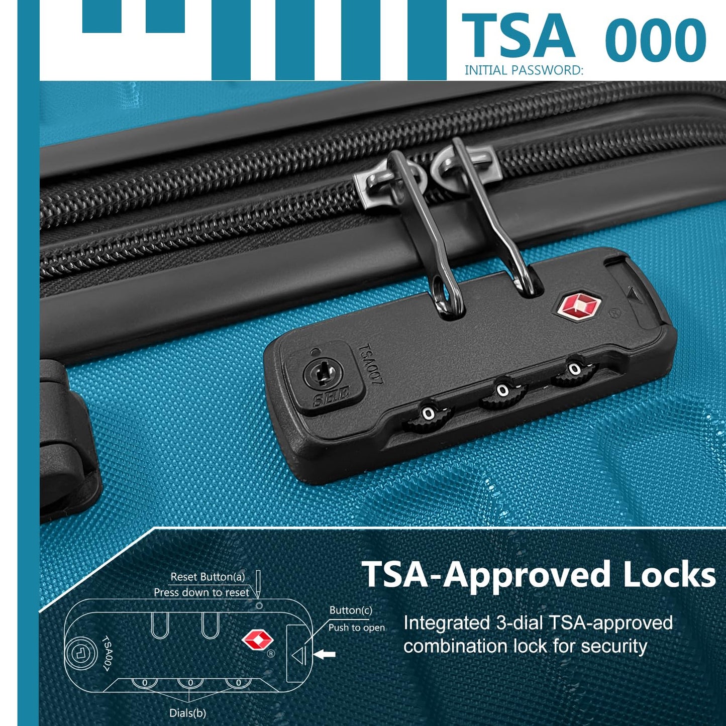 LAVENDER 6pc Hardside Spinner Luggage