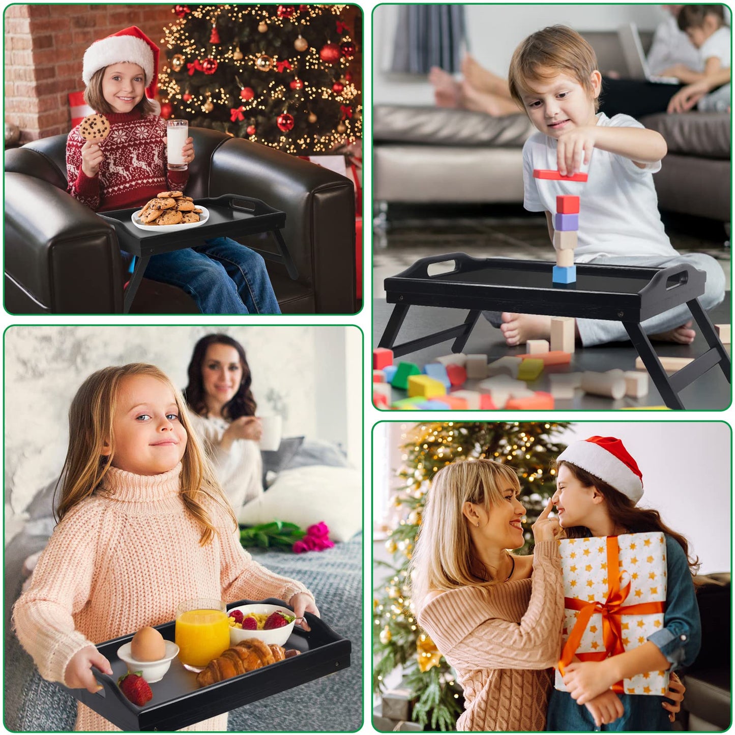 Artmeer Bamboo Foldable Bed & Laptop Tray - 2 Pack