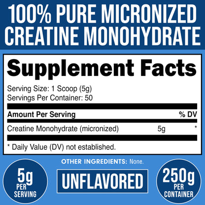 Bucked Up Micronized Creatine - Unflavored Power Boost