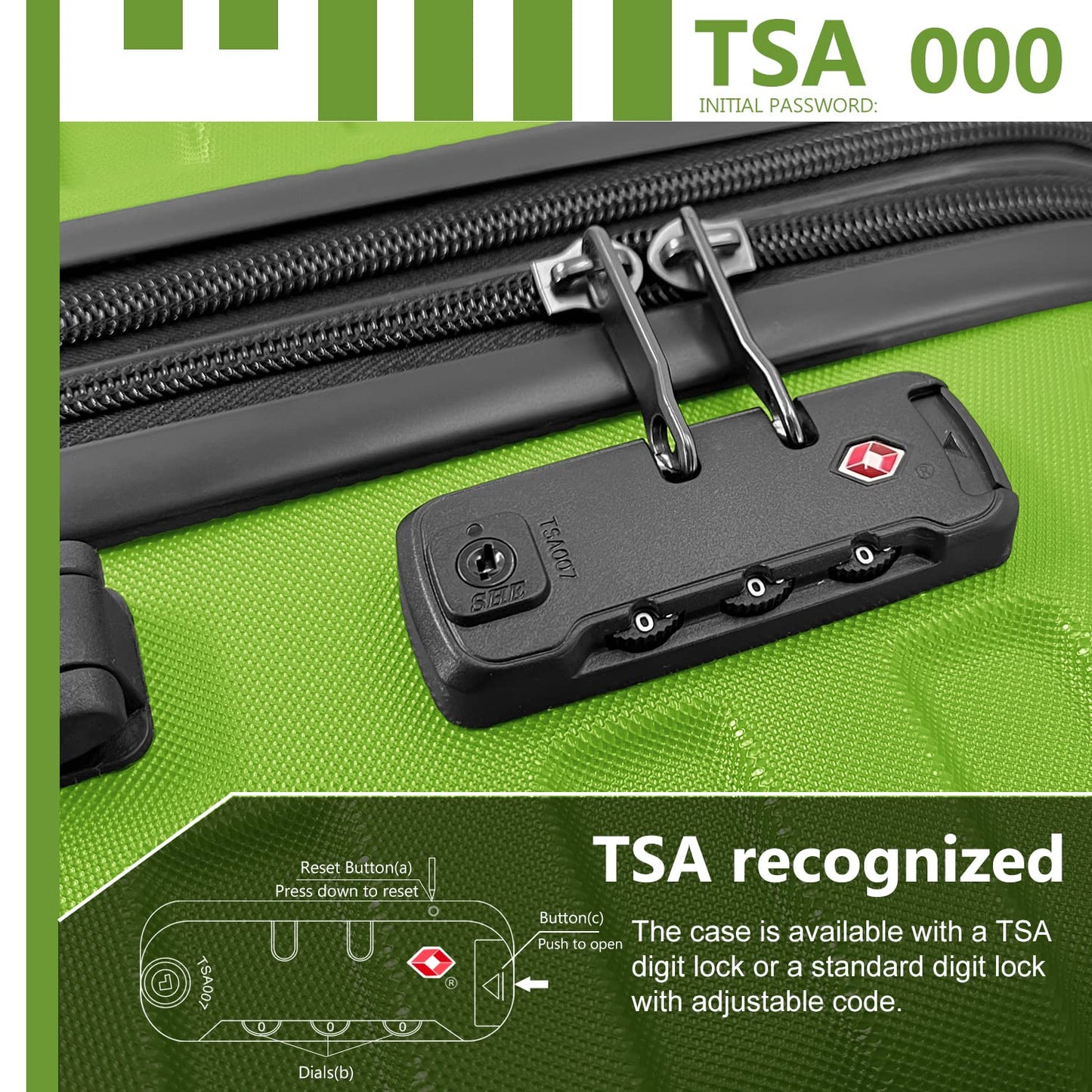 LAVENDER 6pc Hardside Spinner Luggage