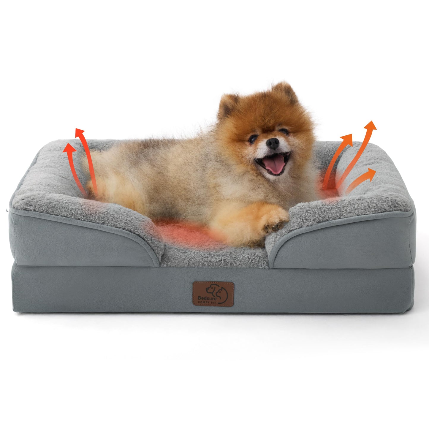 ComfyPaws Orthopedic Washable Dog Sofa - Large, Grey
