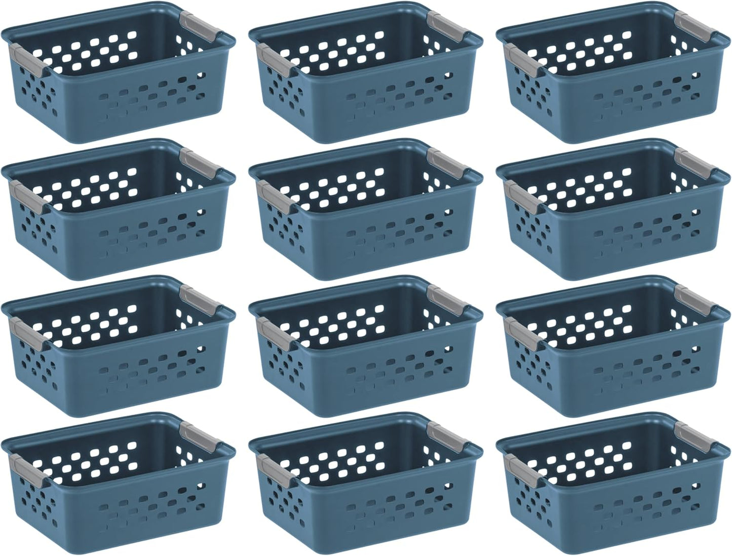 IRIS ShelfSaver 12-Pack Storage Baskets, White - Handbags Specialist Headquarter