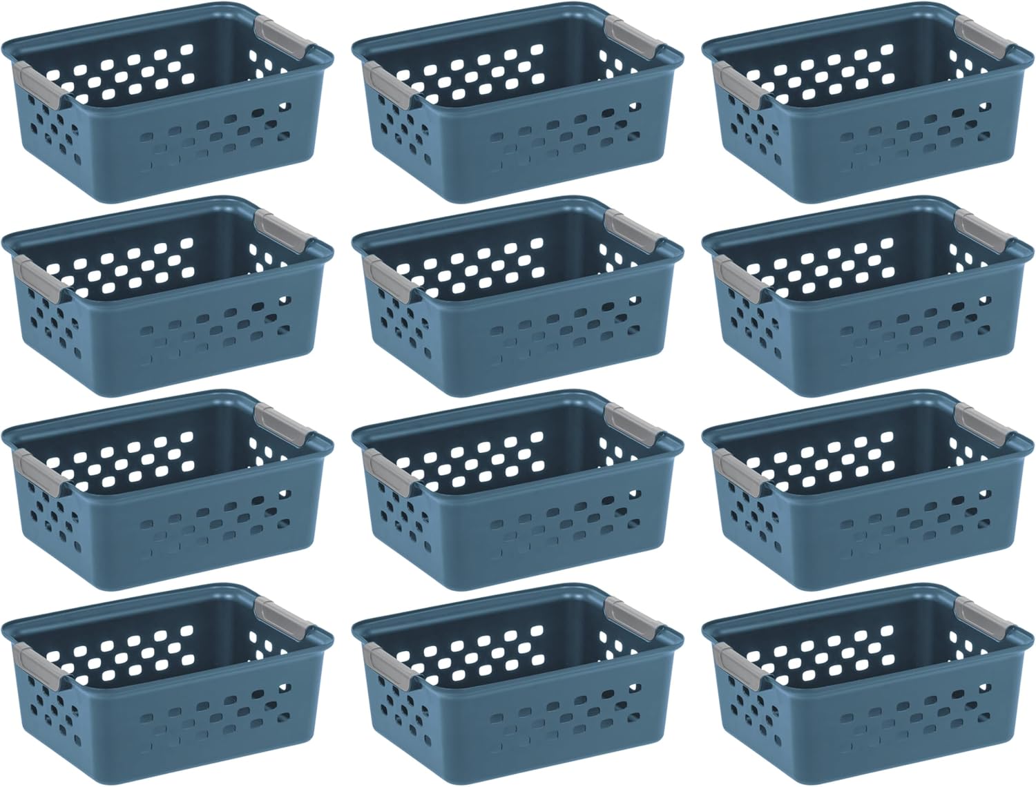 IRIS ShelfSaver 12-Pack Storage Baskets, White - Handbags Specialist Headquarter