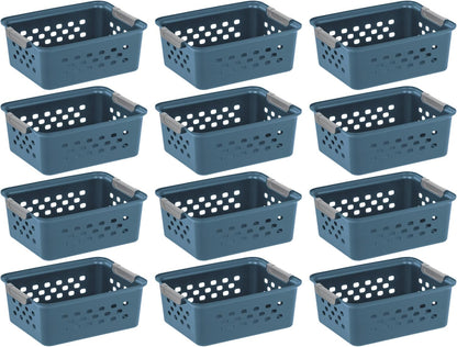 IRIS ShelfSaver 12-Pack Storage Baskets, White - Handbags Specialist Headquarter