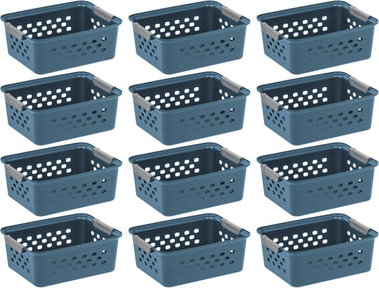 IRIS ShelfSaver 12-Pack Storage Baskets, White - Handbags Specialist Headquarter