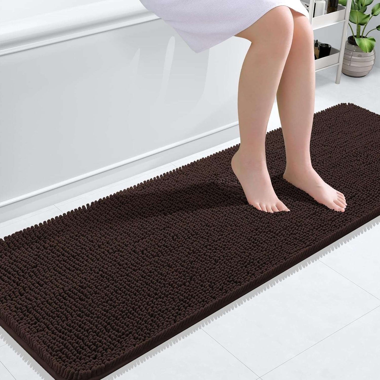 OLANLY Luxe Chenille Bath Mat - Quick Dry & Soft