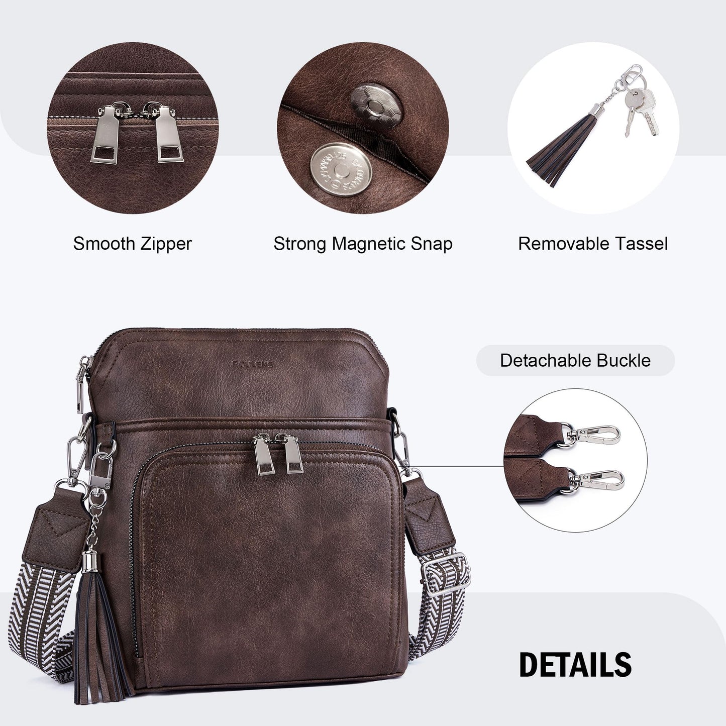 Tassel Charm Crossbody Bag for Women