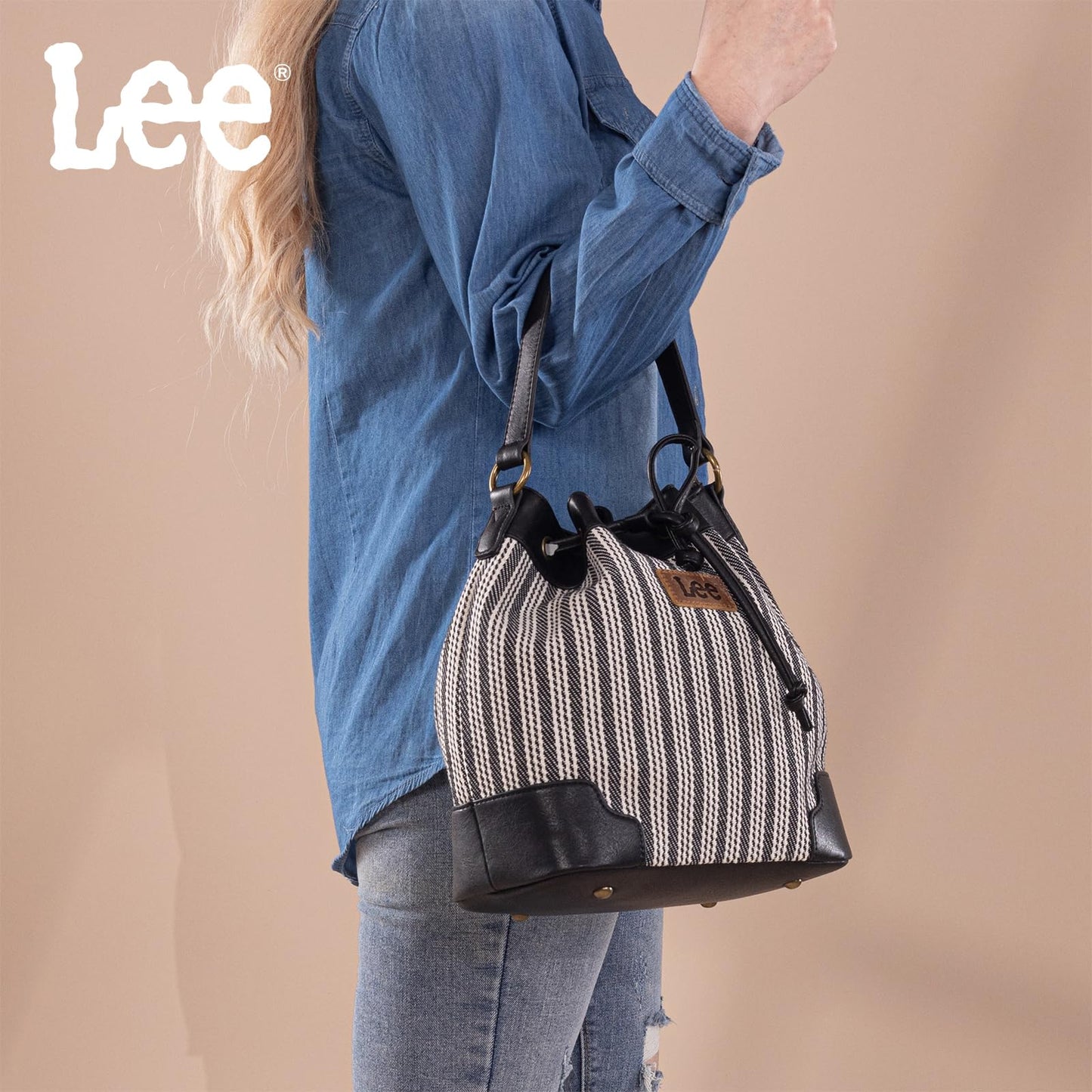Montana West Lee Drawstring Hobo Bucket Bag