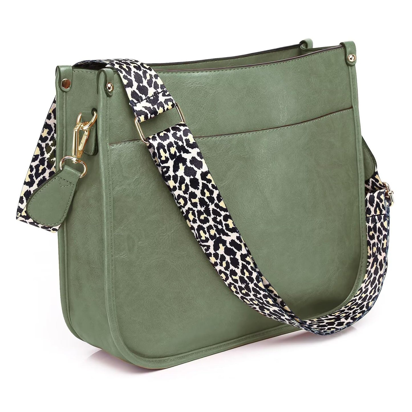 AUYOCO Chic Vegan Leather Crossbody Bag with Strap