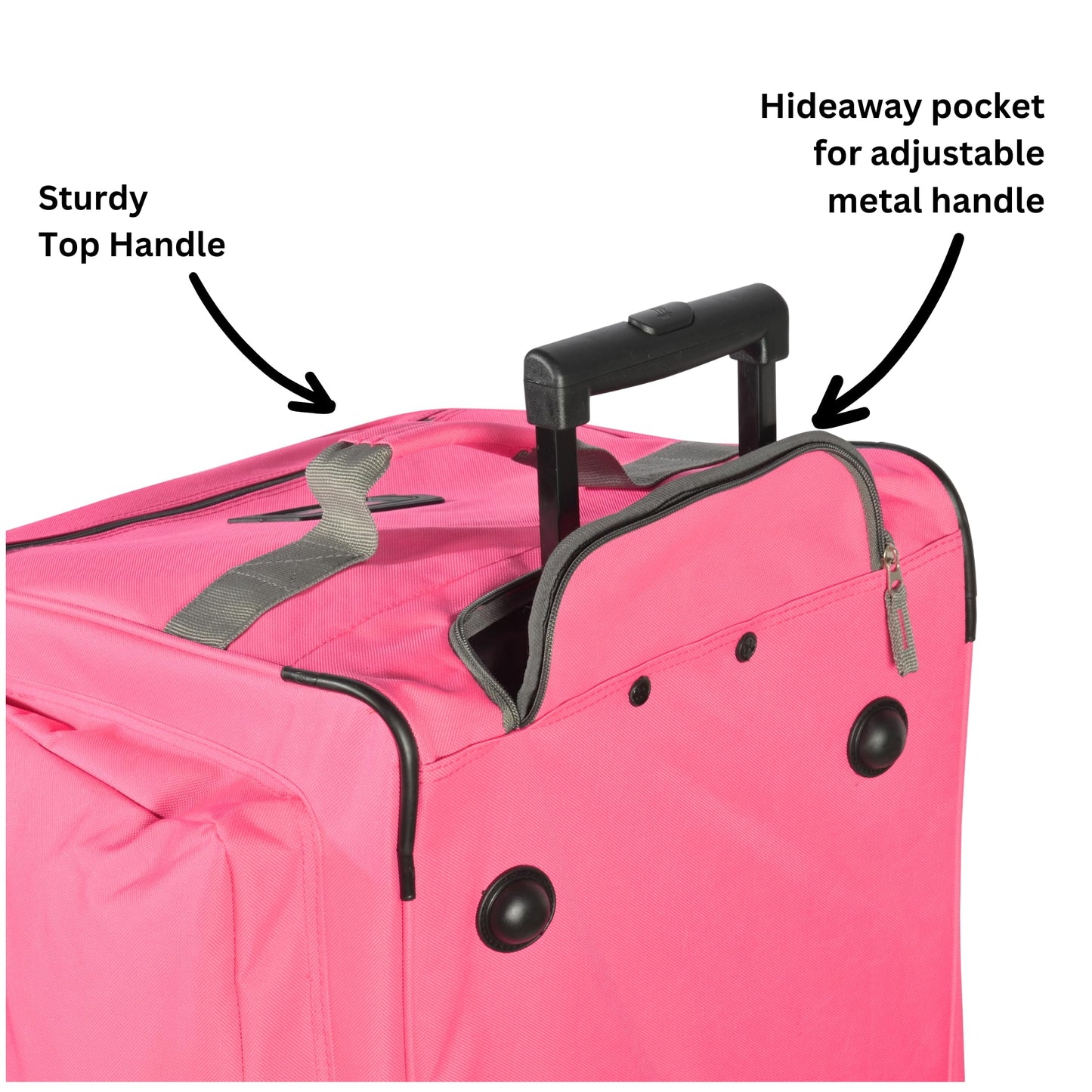 Olympia 22 Max Wheeled Duffel: 8-Pocket Water-Resist