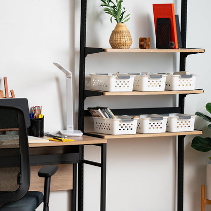 IRIS ShelfSaver 12-Pack Storage Baskets, White - Handbags Specialist Headquarter