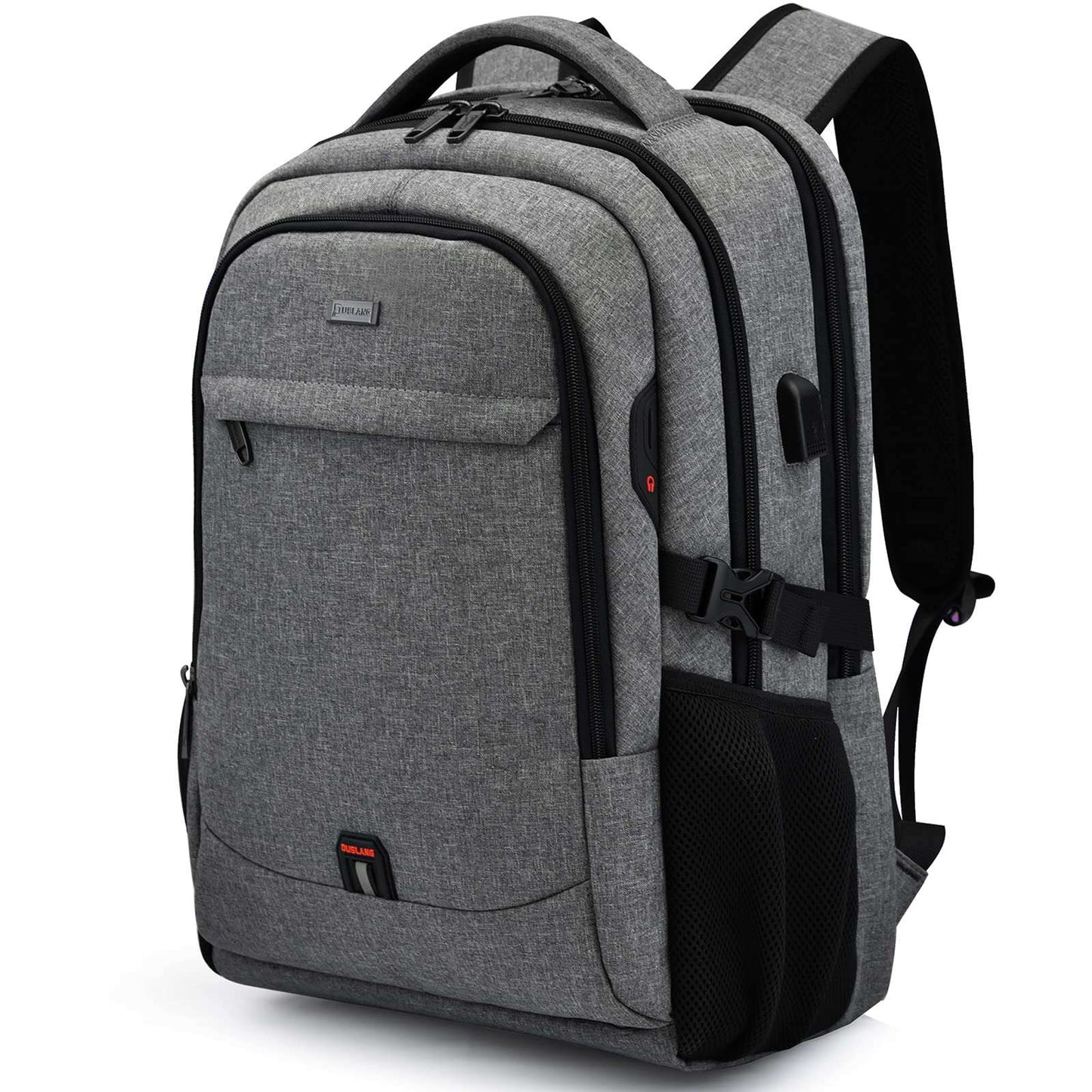 DUSLANG Travel Laptop Backpack with USB Port - Black