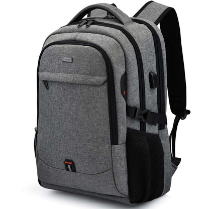 DUSLANG Travel Laptop Backpack with USB Port - Black