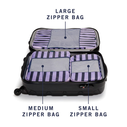 TravelWise Weekender Packing Cube Set - Silver 5-Piece