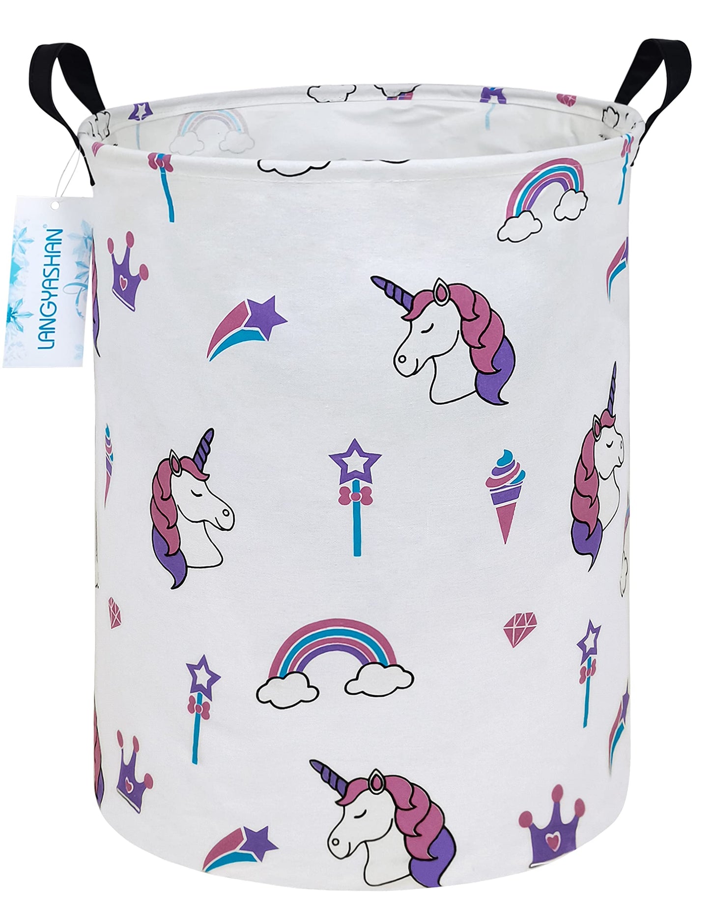 Collapsible Canvas Hamper by LANGYASHAN