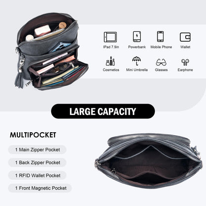 Tassel Charm Crossbody Bag for Women