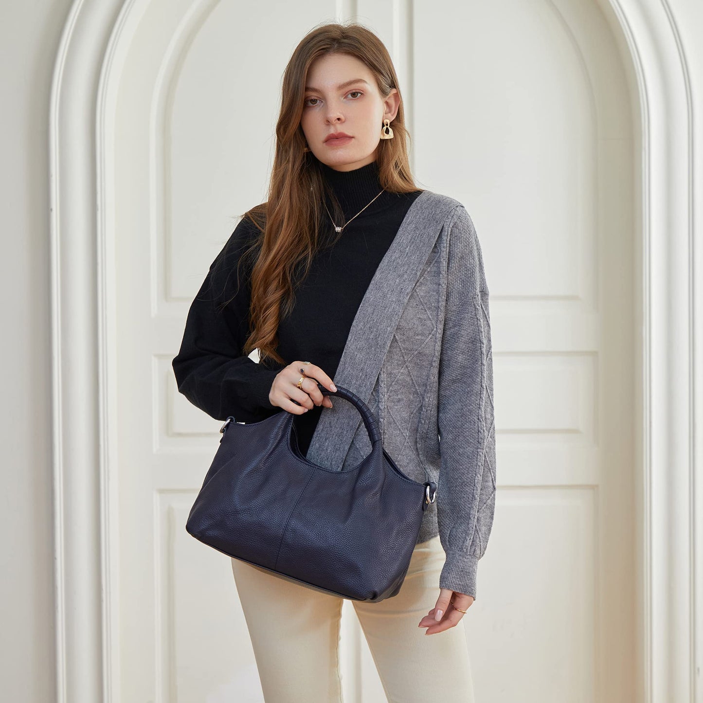 Iswee Luxe Leather Women's Medium Shoulder Tote