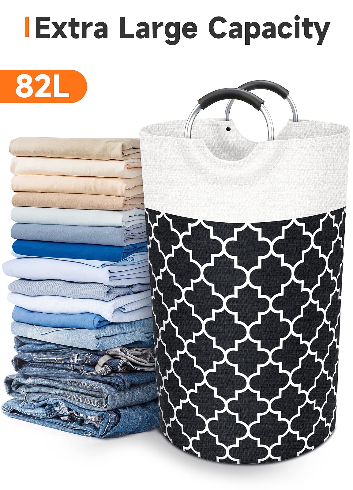 Collapsible Hamper Bag - Grey