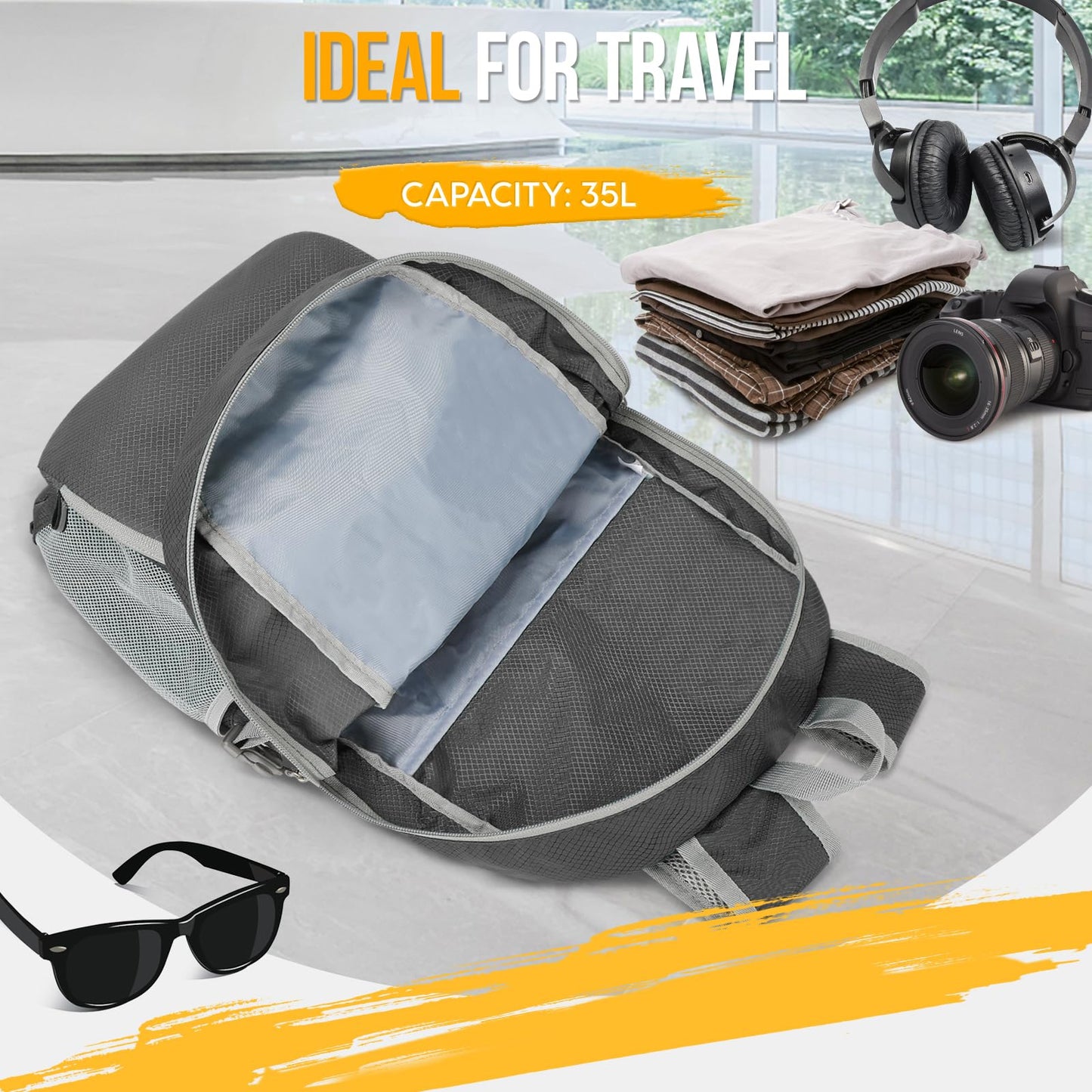 ZOMAKE 35L Compact Waterproof Hiking Backpack