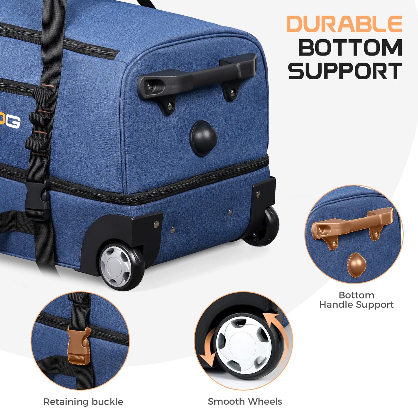 TravelWheels Duffel: Large Waterproof Wheeled Bag