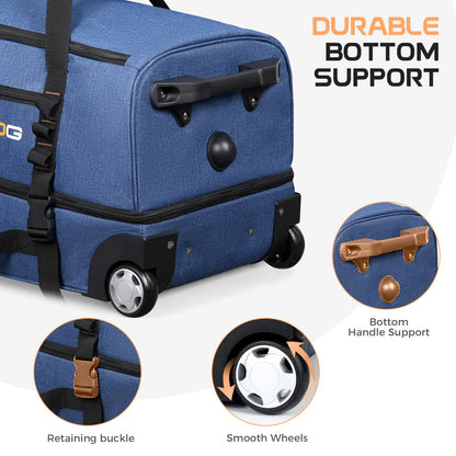 TravelWheels Duffel: Large Waterproof Wheeled Bag