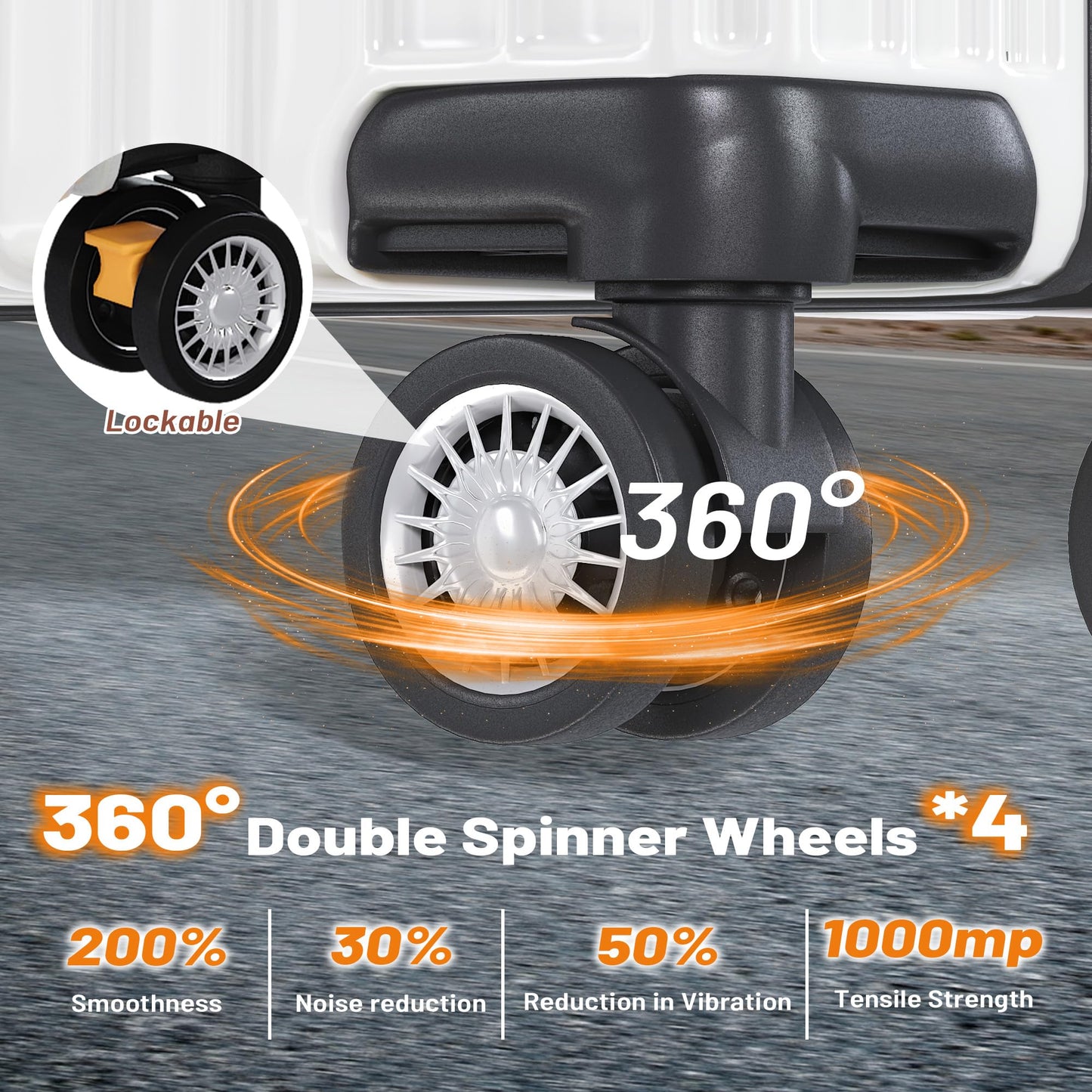 JetGlide 3pc Spinner: Expandable Hardshell Luggage