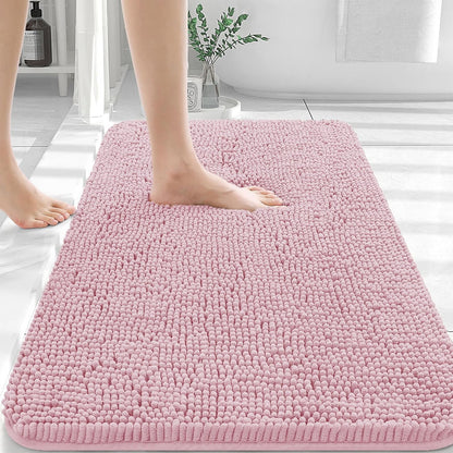OLANLY Luxe Chenille Bath Mat - Quick Dry & Soft