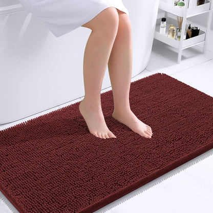 OLANLY Luxe Chenille Bath Mat - Quick Dry & Soft